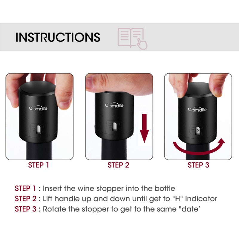 Vacuum Wine Bottle Stopper Vacuum | HomeHarborz