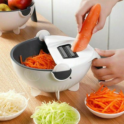 Vegetable Cutter With Drain Basket | HomeHarborz