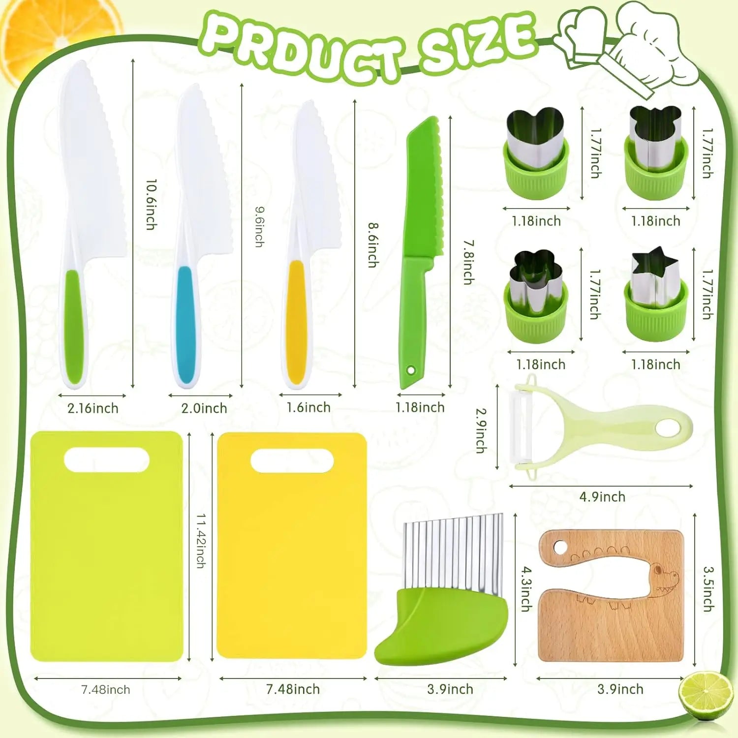 13 Pcs Montessori Kitchen Tools