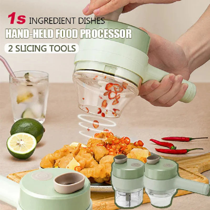 4 In 1 Handheld Electric Vegetable Cutter